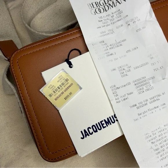 Jacquemus Tan Leather Men's Bag